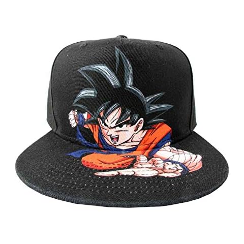 Dragon Ball Z Baseball Cap Goku Character Logo Official Black Snapback One Size Cover