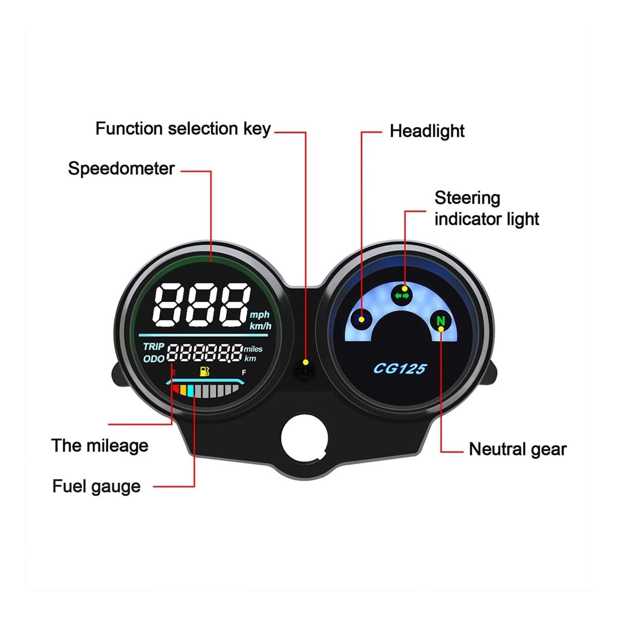 オドメーター オートバイ用スピードメーター デジタルパネルファン 125 タイタン 125 2013 ダッシュボード ホンダ CG