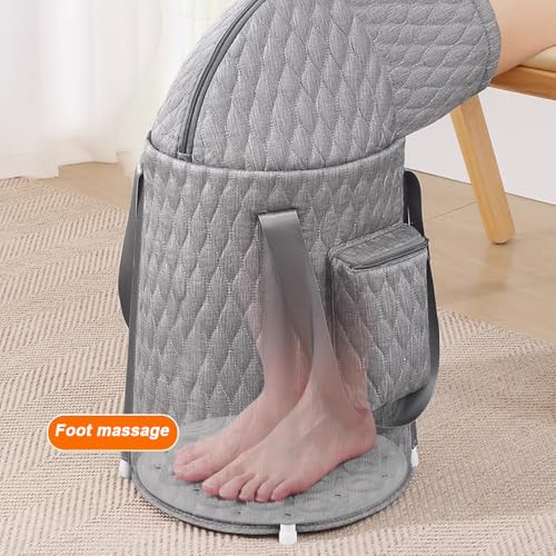 Spa de pies portátil plegable con asa, gris miniatura 5