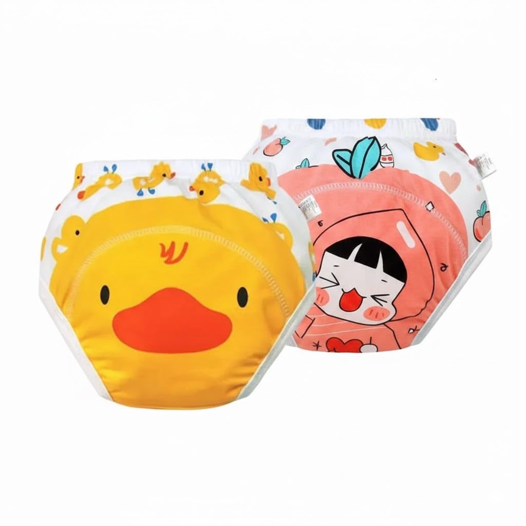 Dhruva Sales Reusable Soft Cotton Leak-Proof & Washable Eco-Friendly Baby Diaper (Pack Of 2 & 3) (Size : S,M,L,XL) Multicolor (3, Assorted, S) 3