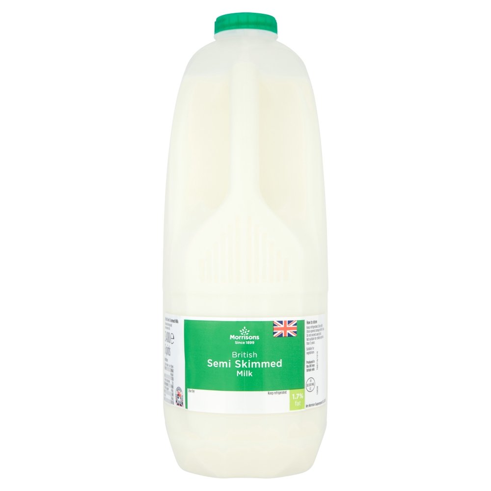 Buy Morrisons Semi Skimmed British Milk, 6 Pints (Pack of 1) Online at