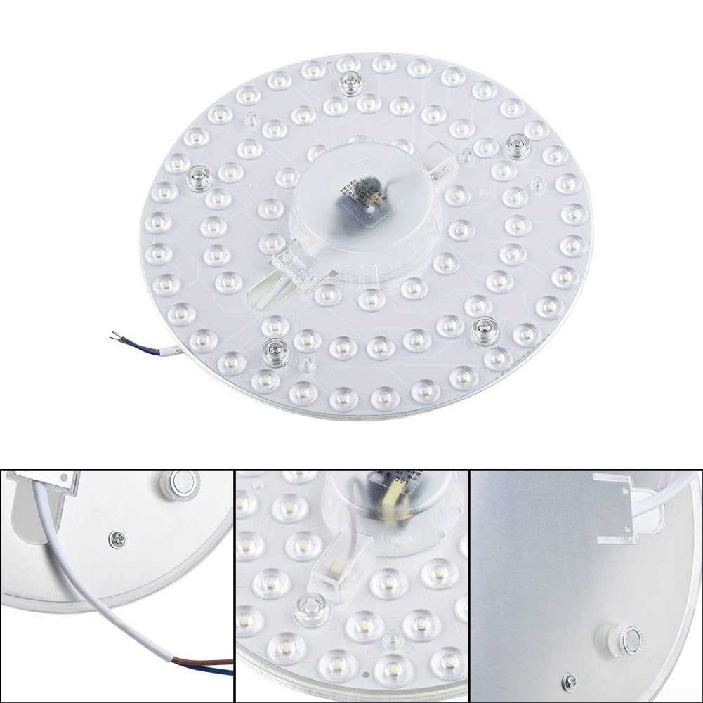 Posheliox High Lumen Ceiling Bulb Upgrade Kit Magnetic Ceiling Light Module Replacement LED Panel Lamp Source White Round Aluminum Light Engine 220V Daylight(18W)