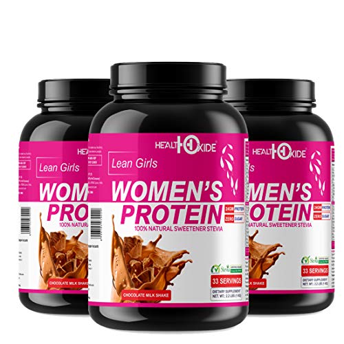 HealthOxide Women’s Protein with 100% Natural Sweetener Stevia – 1 kg (Milk Chocolate) (PACK OF 3)