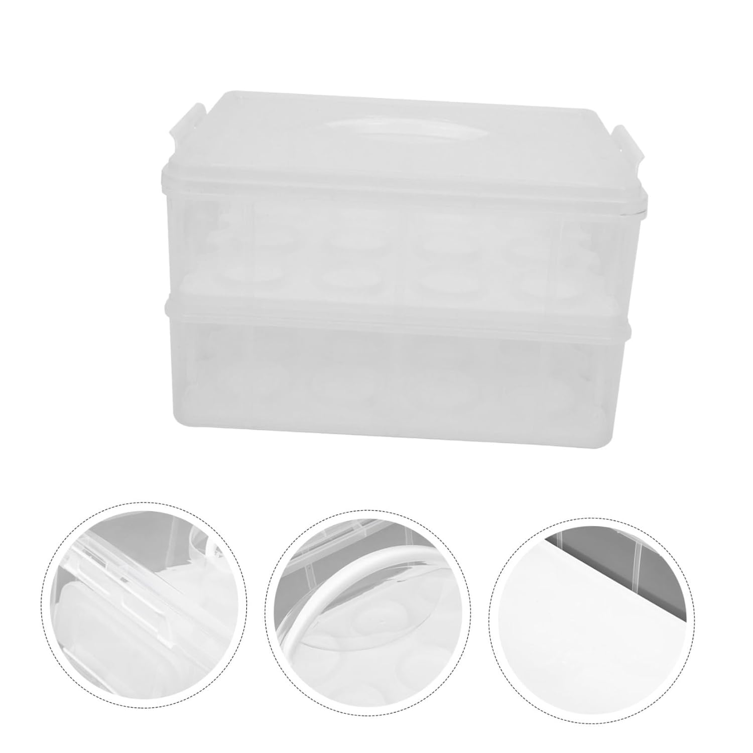GLEAVI Cake Carrier Handheld Cake Box Transparent Two Dessert Storage Container for for and Display