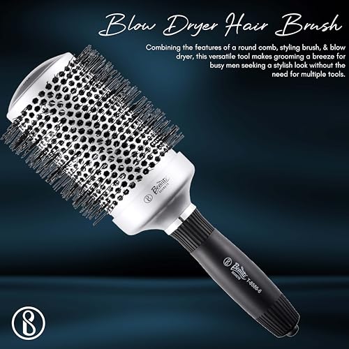 Image of Beaute Secrets Professional Round Brush for Blow Drying Ceramic Ion Thermal Barrel Brush for Precise Styling and Maximum Volume - Lightweight Round Hair Brush for Manageable Hair (54 MM)