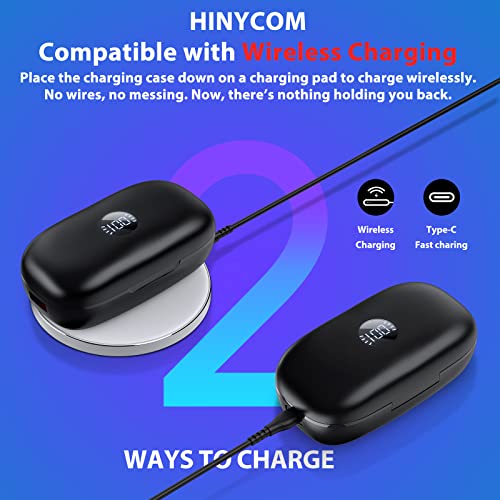 Wireless Earbuds Bluetooth Headphones 100Hrs Playback With 2500Mah Wireless Charging Case Over-Ear Stereo Bass Headset Led Power Display Wireless & Type-C Charging Tws Earphone For Sports/Workout/Work #TOP3