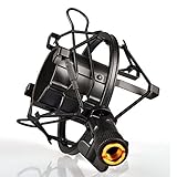 Tentucro 42-47mm Microphone Shock Mount with Metal Adapter Anti-Vibration High Isolation Metal Mic Holder Clip, Fits for Diameter of 42-47mm Microphone in Broadcasting, Recording, Etc. M - Image 5
