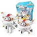 Astro - Super Wings Deformazione Robot Set Giocattolo del Ragazzo Super Ali Playset L5CM Mini Robot Creativi Trasformante Bambola,Bambino Decorazione della Stanza Regalo di Festa