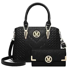 Idea Regalo - Miss Lulu Borsa Mano Donna Elegante, Borse Università Tracolla Regolabile, PU Pelle Impermeabile, Molte Tasche Scomparti, Tote Bag Borsetta Grande Lavoro
