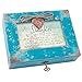Daughter Love You All My Heart Teal Wood Locket Jewelry Music Box Plays Tune Wonderful World