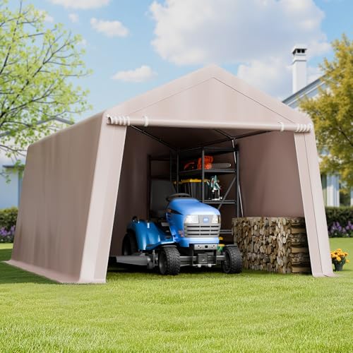 image for VEVOR Outdoor Storage Shed, 10 x 15 ft Portable Storage Tent with Roll