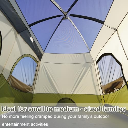 Image of Vidalido Tents，6-8 Person Camping Tent with Extended Vestibule，2 Room Weather Resistant Family Tents，Easy Install Waterproof Outdoor Tent for Backpacking and Camping Hiking