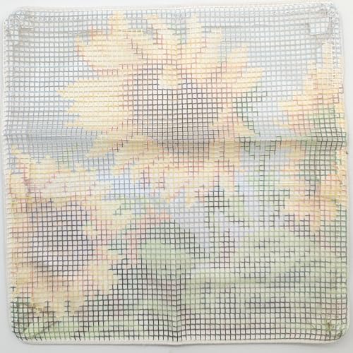 Image of Howie's Latch Hook Kit, DIY Sunflower Pillow Crochet Yarn Kits for Adults, Color Preprinted Pattern Embroidery Sofa Cushion Cover (Sunflower, 16.93 x 16.93 inch)