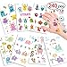 Produktbild DYFFLE Monsters Elefant Tier Tattoo Kinder Set - 240 Monsters Alphabet Temporäre Tattoos Aufkleber, Mitgebsel Kindergeburtstag Gastgeschenke, Geburtstags Mitgebsel Junge, Give Aways Kindergeburtstag