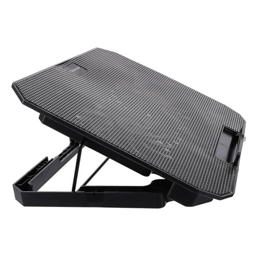 Base para portátil con ventilador y diseño ergonómico negro miniatura 1