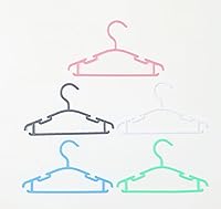 Vista 7 de Paquete de 120 perchas rosas para ropa de bebé, perchas de plástico para niños para armario, niño pequeño, bebé, niño, perchas para abrigos