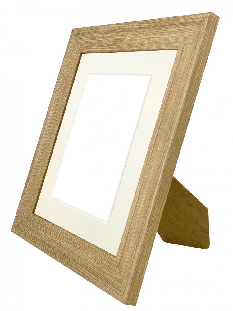 Frames By Post Oak Ivory Mount Scandi Oak Picture Photo Frame With Ivory Mount 14 X 11 Image Size 12 X 8 Inch