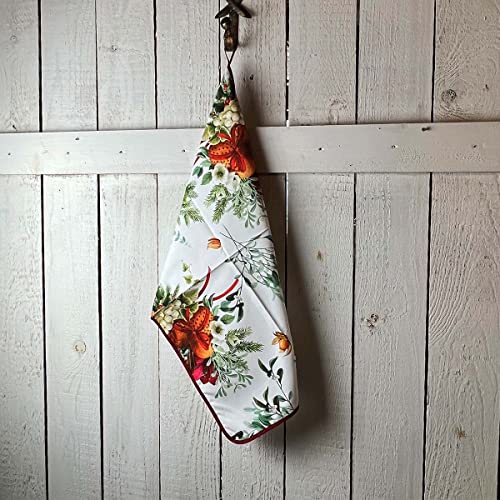 Paño de cocina navideño de algodón Bottaro color cereza 50 x 70 cm