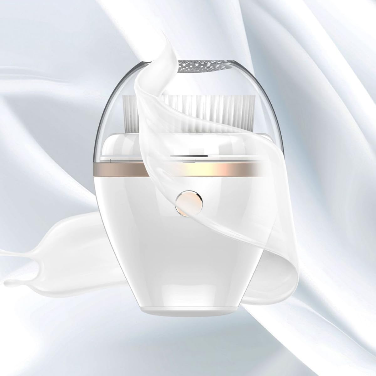 Cepillo Facial Eléctrico Portátil Plástico 300mah Limpiador Blanco