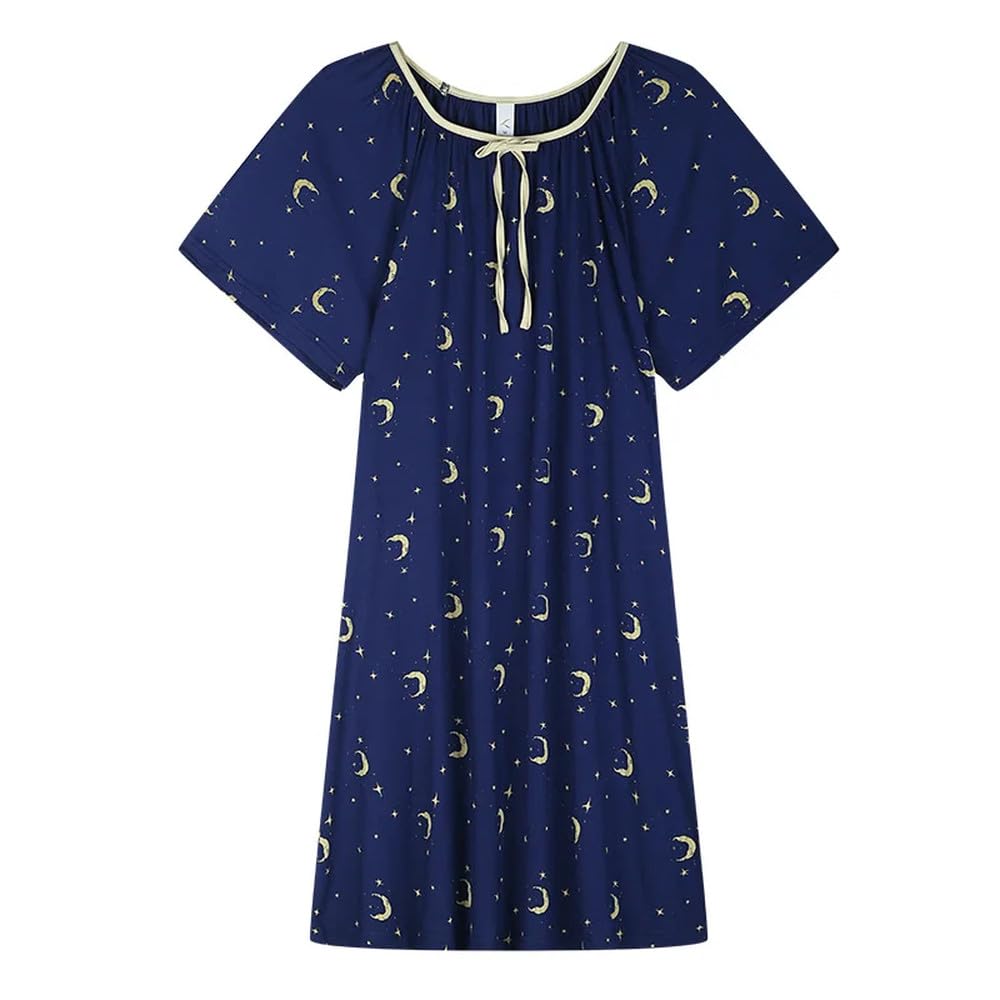 Camisón para Mujer - Ropa De Dormir con Patrón Geométrico para Mujer Joven, Camisones, Camisón De Verano, Camisón Modal, Pijamas