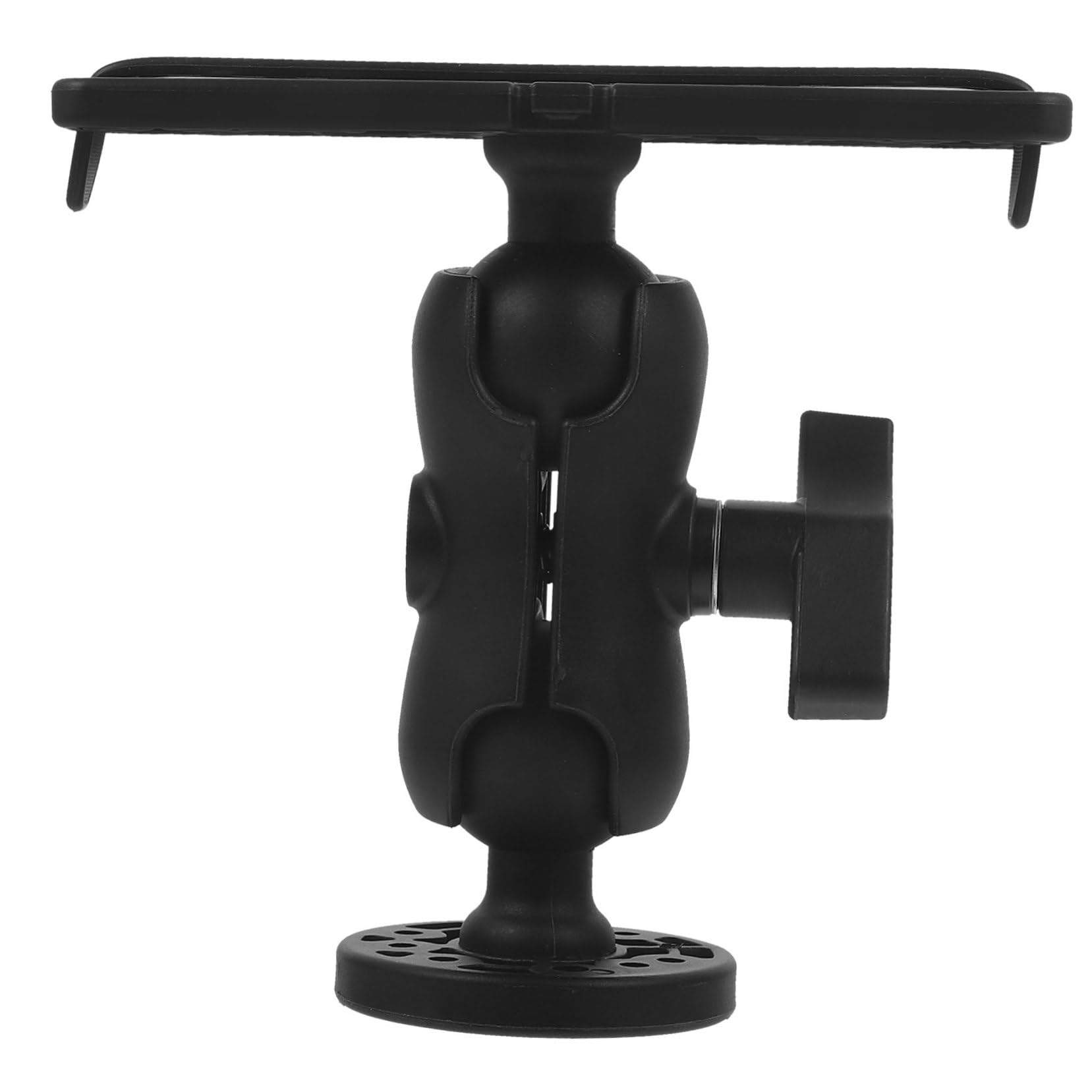 Support pour Sondeur de Pêche Rotatif en Nylon Noir, Plateforme Multifonctionnelle Installation Facile pour Bateau et Canoë
