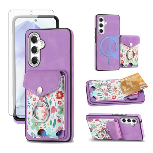 Mobile A 55 coque Samsung Galaxy A55 5G étui portefeuille avec protecteur d'écran