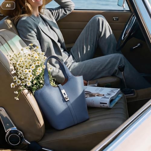 Bolso Tote para mujer con asa superior de cuero vegano miniatura 2