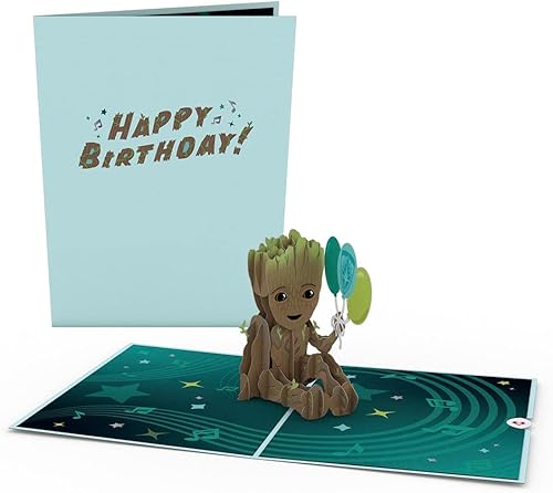 Miniatura 2 de Lovepop Tarjeta emergente de Marvel, tarjeta de felicitación de cumpleaños 3D de Guardianes de la Galaxia para niños, hombres, hijo, Groot de 5 x 7