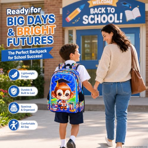 Image of AGSDON 3PCS Backpacks for Girls, 16 inch Elementary Kids Backpack Preschool School Bookbags and Lunch Box