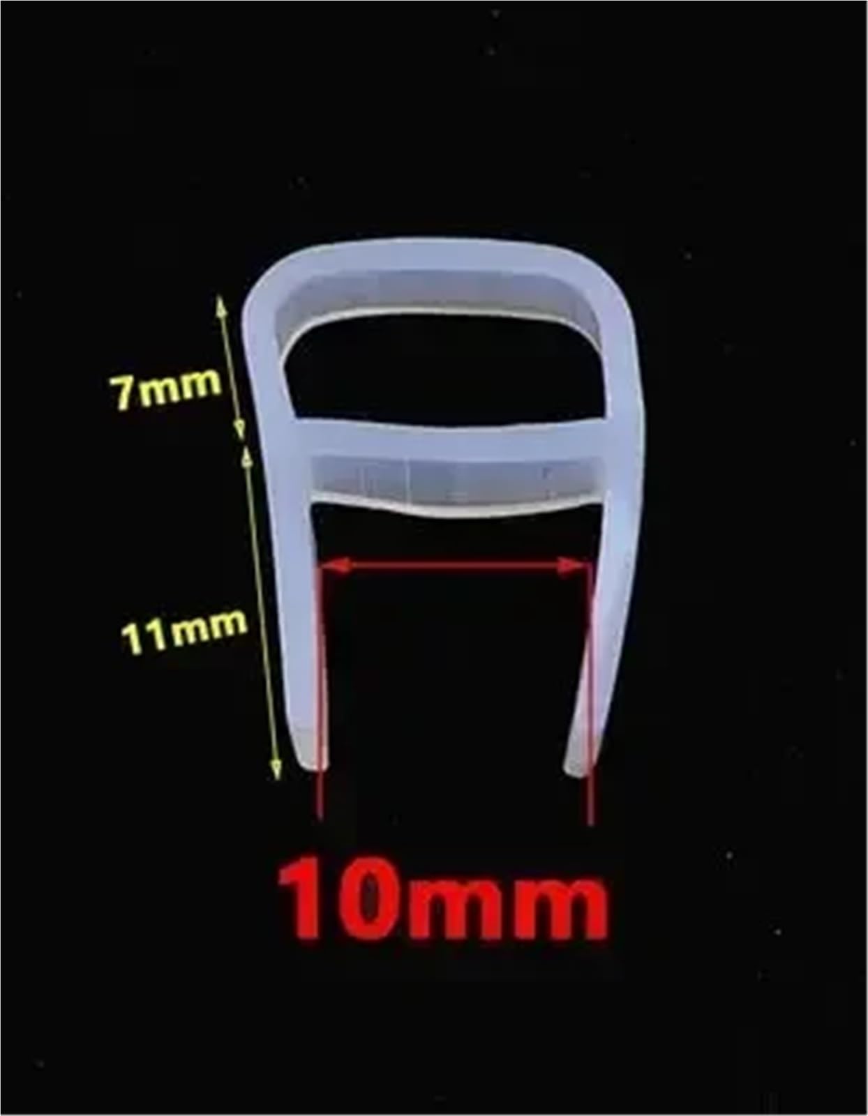 Cinta De Sellado Para Baño Transparente Tira De Sellado Silicona En Forma FH 1 A 3 Metros For Puerta Ducha, Vidrio, Resistente Al Viento(UD-10mm,3Meter)