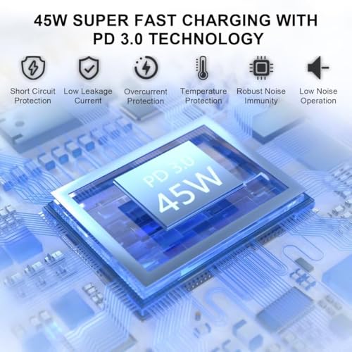 Image of 45W Type-C PD Fast Charging Adapter for Samsung Z Flip 7|S26 Ultra S25 Ultra|S25 Edge|S24 Ultra|S23 Ultra|Z fold /flip 7 /6 /5|Tablet S11 Ultra|S11|S10 Fe+|S10 Fe|A9+|A9|45Watt USB C Superfast Charger