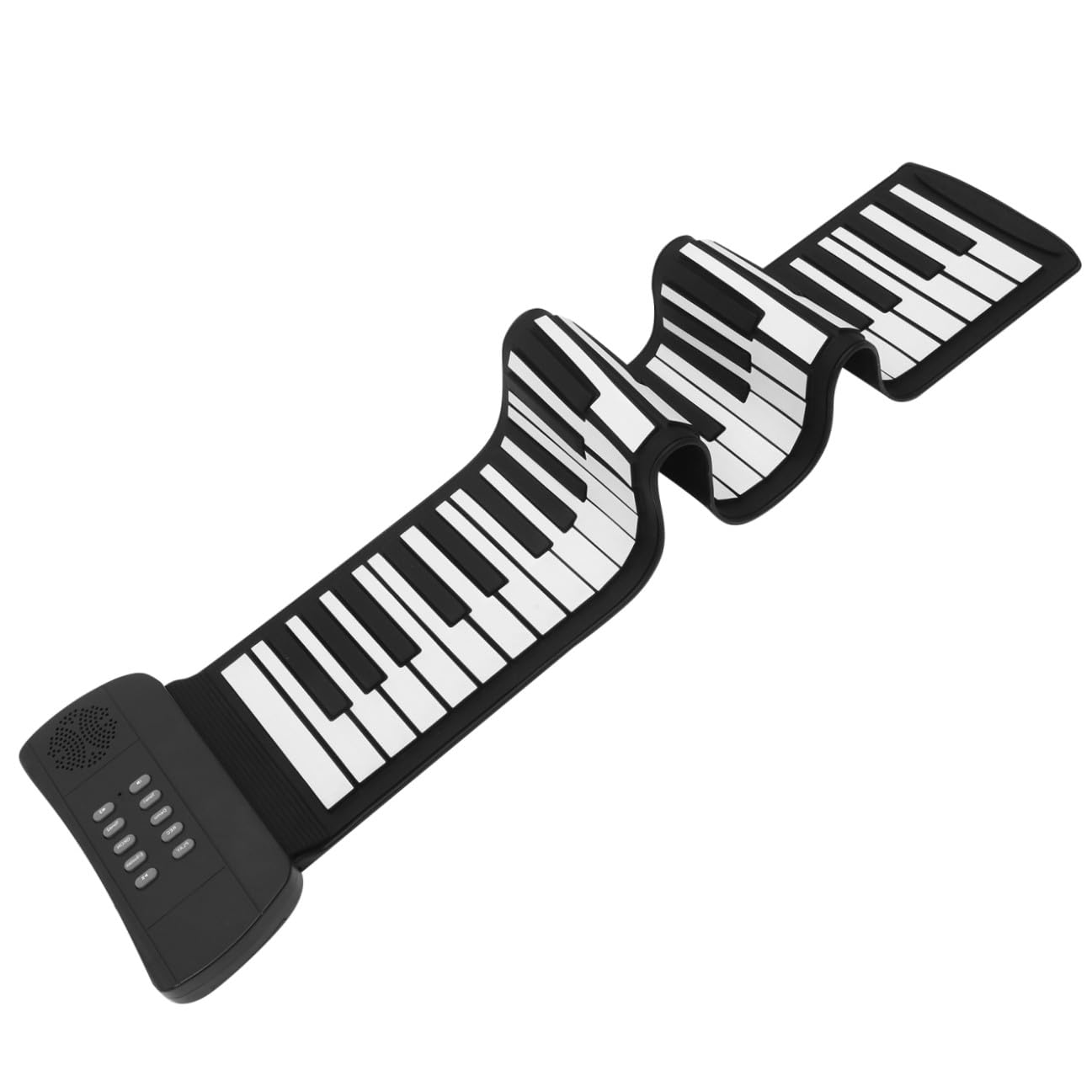 Pianoforte Pieghevole Elettronico in Silicone a 61 Tasti Portatile in Regalo Nero 128 Ritmi e Funzione di Programmazione per Ragazzo Ragazza