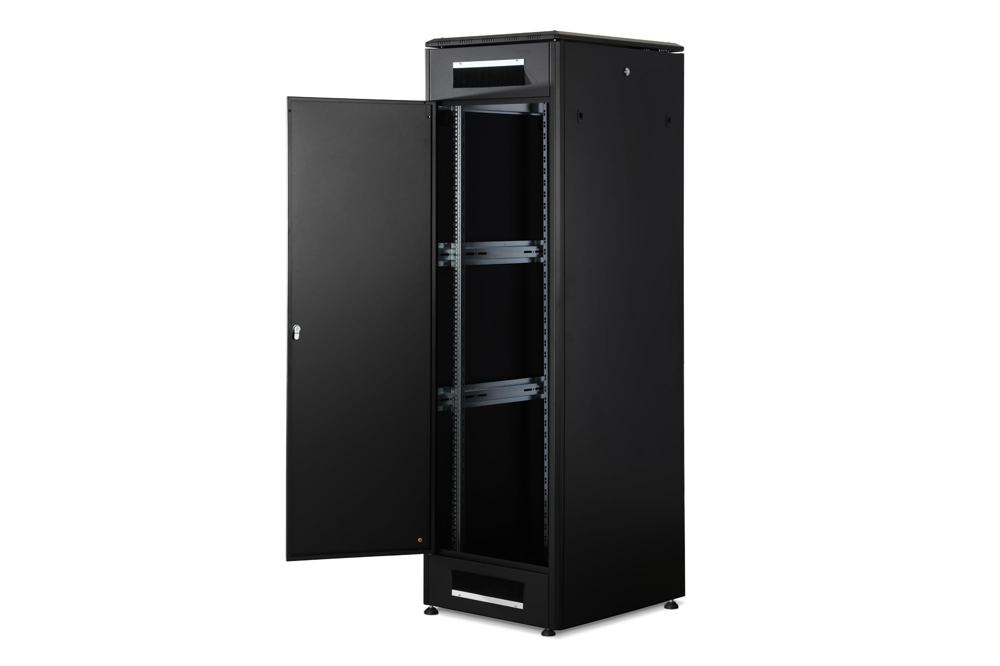 DIGITUS DN-19 42U-6/8-B-1 Unique Series 42 He-Armadio di Rete Professionale, 48,36 cm (19"), Laccato, Nero, 42HE-60 Breit-80 cm Tief
