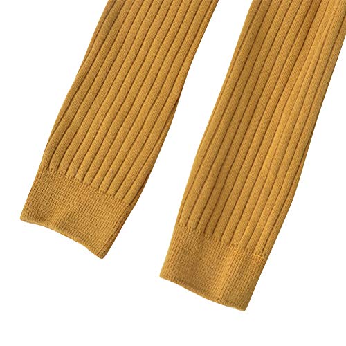 Looching 5 Pack Toddler Girls Cotton Cable Knit Leggings Classic Solid Footless Tights Ankle Length Pants for Kids4