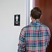 USA Made - Men's and Women's Restroom Signs ADA-Compliant Bathroom Door Signs for Offices, Businesses, and Restaurants, Black