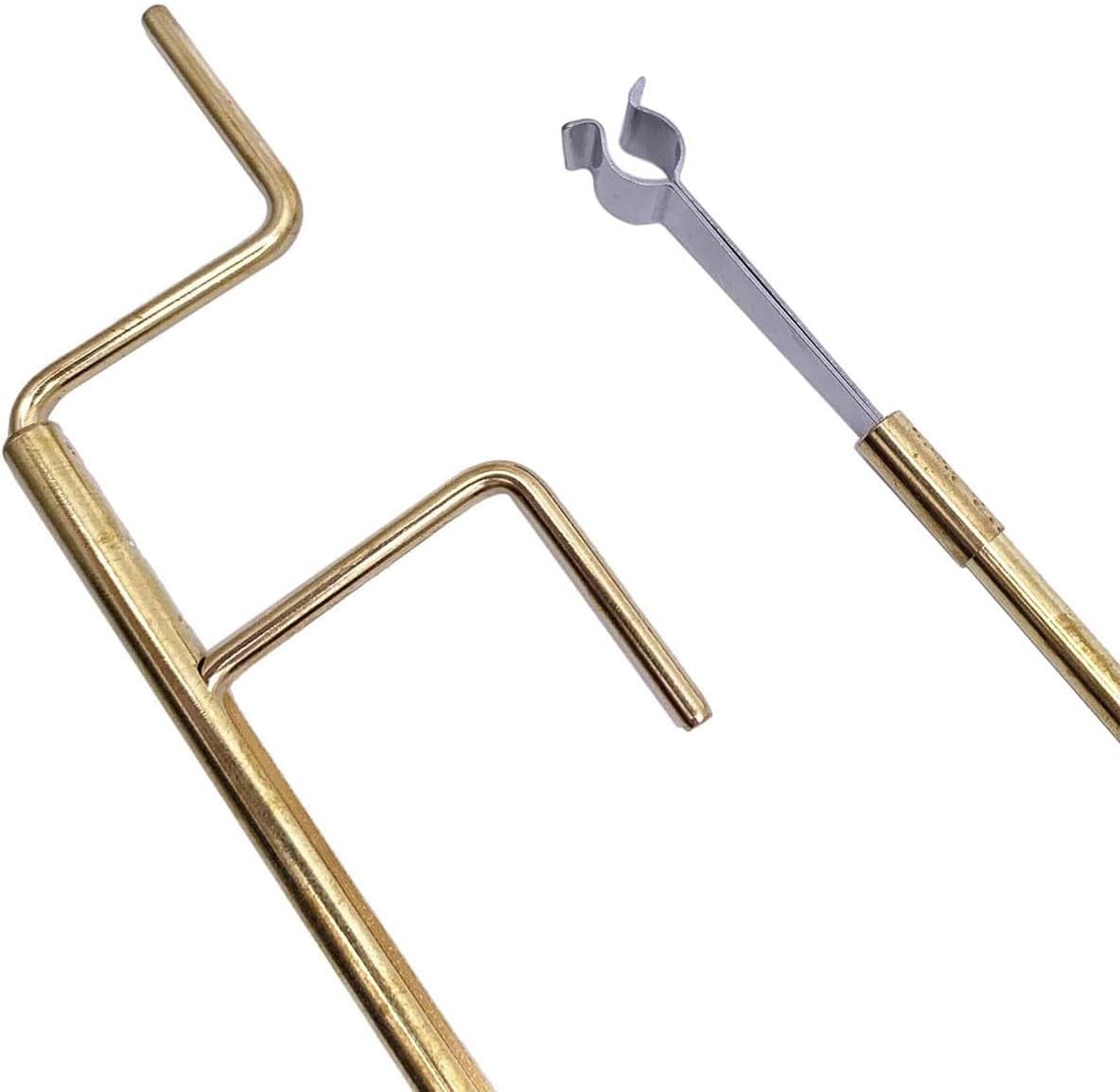 4Pcs Cello Sound Post Tool Set Include Straight S Style Post Setter, Sound Post Gauge and Retriever Clip, Luthier Install Repair Tool Kit Cello Making Tools