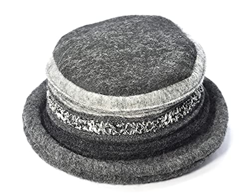 Chapeau d'hiver en laine souple femme gris Generico pour le froid