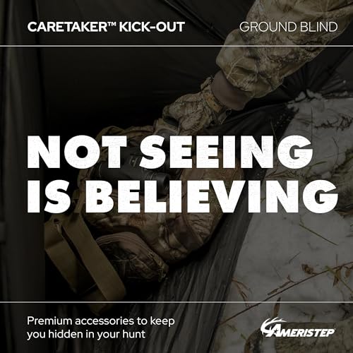 Ameristep Caretaker Kick Out Pop-Up Ground Blind, Premium Hunting Blind, Realtree Edge Camo, One Size - Thumbnail 2