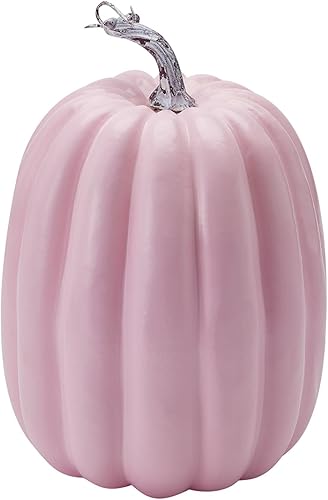 Vista 6 de BULINGNA 7 calabazas artificiales para decoración de Halloween, espuma de simulación de cosecha de otoño, calabazas para Halloween, Acción de Rosa