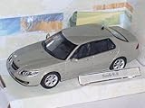 Aus Metall mit Plastikteilen SAAB 9-5 95 LIMOUSINE BEIGE GRAU 1/43 CARARAMA MODELLAUTO MODELL AUTO