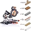 منشار التقطيع المنزلق R255SMS+ PLUS مقاس 10 بوصات من Evolution Power Tools بالإضافة إلى قطع متعددة المواد ومتعددة الأغراض للمعادن والبلاستيك والخشب والمزيد بزاوية 0 - 45 درجة و50 - 50 درجة مع شفرة TCT متضمنة