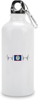 Heartbeat Belize Water Bottles Belize Flag Insulated Stainless Steel Water Bottles 20 OZ Portable Leakproof Travel Bottle for Sports Travel