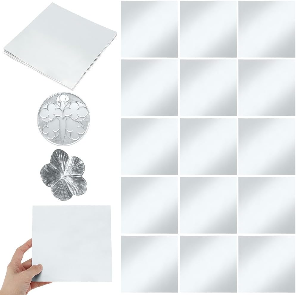 ORIGACH 200 Pcs Gold Embossing Foil Sheets, 6 × 6 inch Aluminum Craft Foil with Gold Silver Double-Sided, 0.07MM Heavy Duty Foil Sheets for Art Projects, Engraving, Card Making, and Creative DIY Home