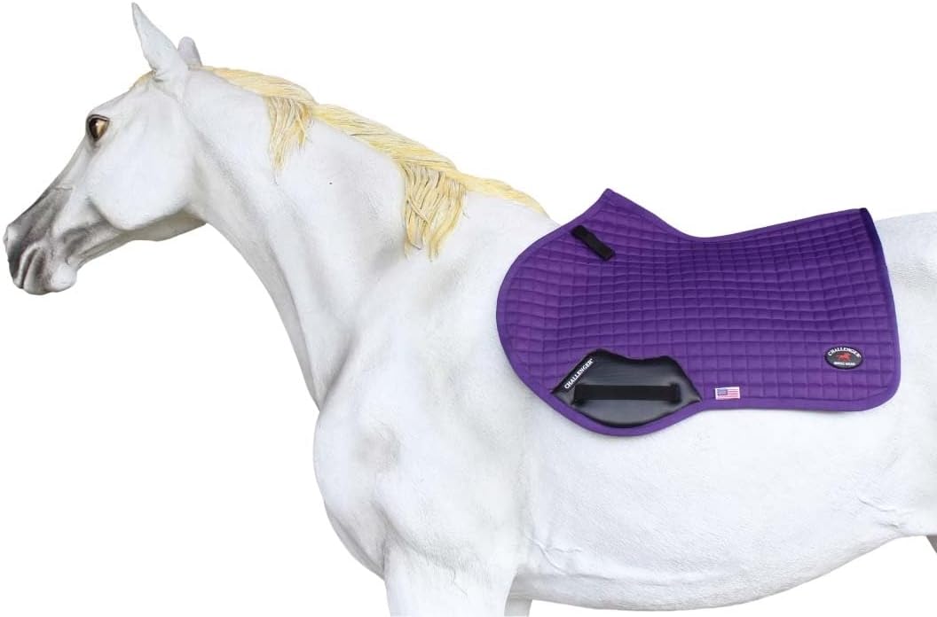 CHALLENGER Horse Contoured English Quilted All Purpose Light Saddle Pad Purple 72TS34PR