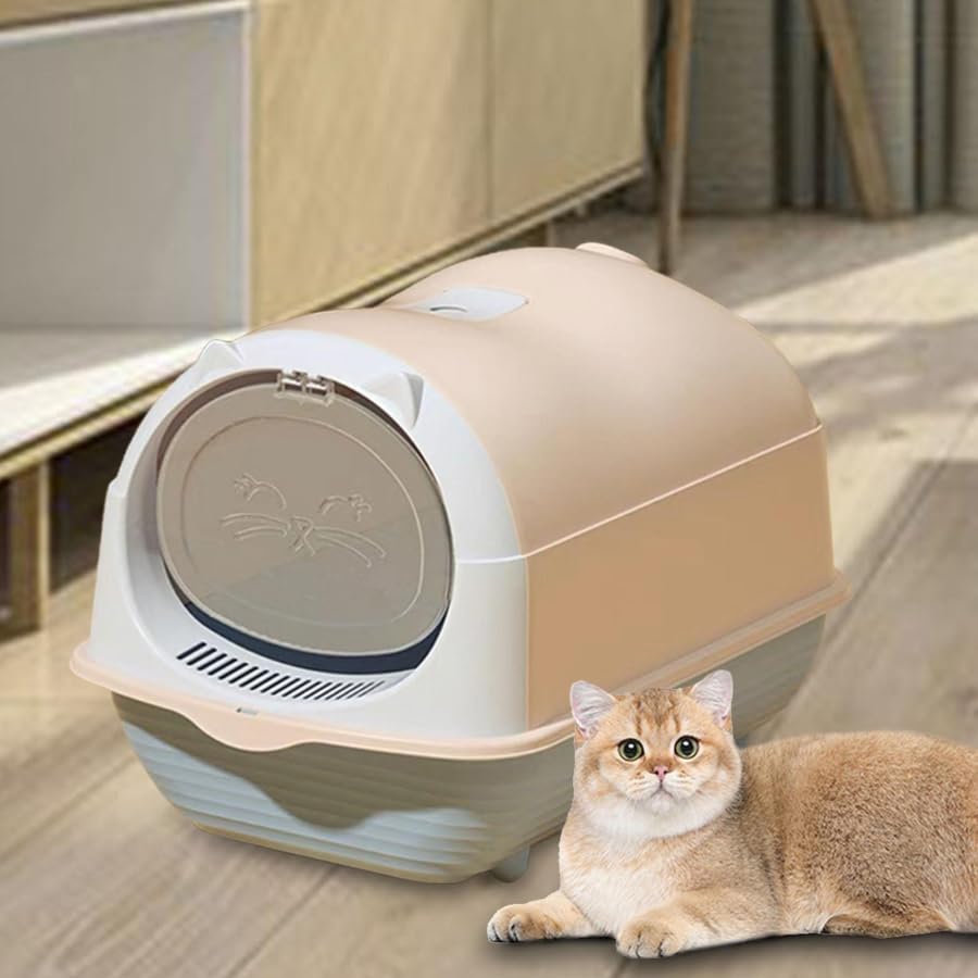 PSK PET MART Cat Toilet, Dome-Shaped, Cat Toilet, Large, Fully Enclosed Type, Sand Splatter-Prevention, Large,Easy to Clean, Compact, Easy to Clean, Easy to Clean, for Nyan Toilet (B0CLLW84VW) Amazon Price History, Amazon Price Tracker