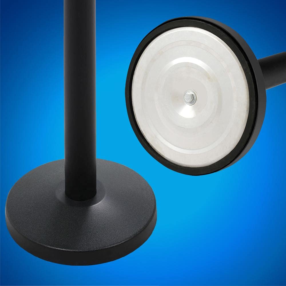 Yaheetech Poteaux de Guidage Barrière de Sécurité avec Rubans Rétractables 200cm, 92cm de Haut, Noir