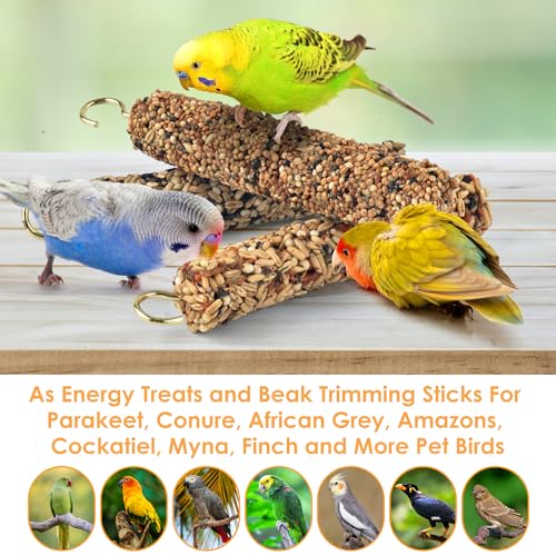 Katumo PET0150 Bird Treats Parrot Crunch Sticks Parakeet Grains Mixed Treats Cockatiel Snacks Budgie Food Sticks thumb #6