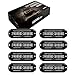 WINECO 8pcs 12 LED Surface Mount Strobe Lights, Firefighter Blue Grill Grille Emergency Warning Flashing Cop Lights Police Light Assemblies for Trucks Vehicles