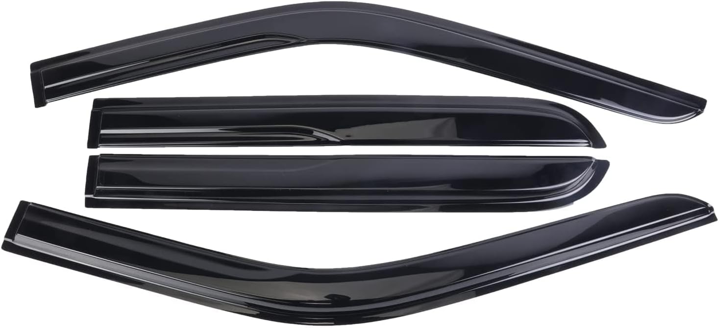 Tape-On Window Visors Deflectors Rain Guards 4 Piece Set ‎Compatible with 2014-2019 Kia Soul 94367