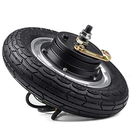 10inch 350W Electric Wheel Hub Motor 24V 36V 48V Brushless Hub Motor, Power Motor Wheel & Tire Electric Motor Skateboard Kit Replacement Part for Motorcycle Electric Scooter Vehicle (10inch 48V 350W)